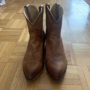 Tan Frye low boots